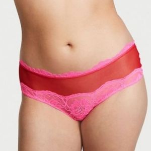 Victoria Secret Lace & Mesh Cheeky Panty size Small